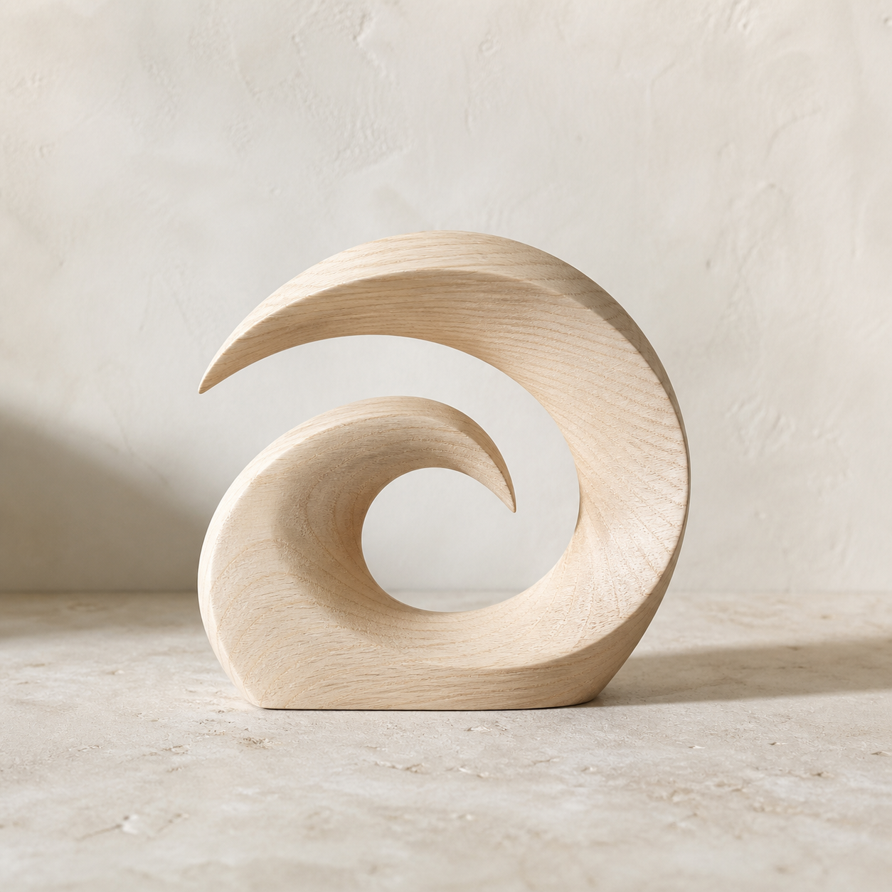 Cove Current hand-finished ash wood sculpture