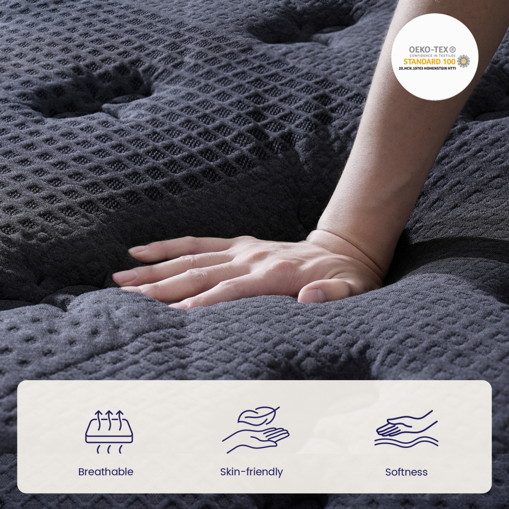 【Foundation Series】14 inch Elite Euro Top Hybrid Mattress - Cloud-Like Gel Foamwith Zoned Pocket Coils for Deep Sleep, Enhanced Edge Support& Spine Alignment