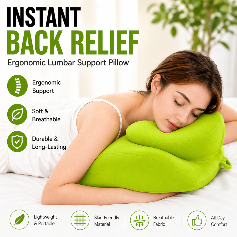 FANSACE Ergonomic Memory Foam Lumbar Support Pillow with Removable Cover - Multi-Functional Wedge Pillow for Couch, Back & Headboard Support