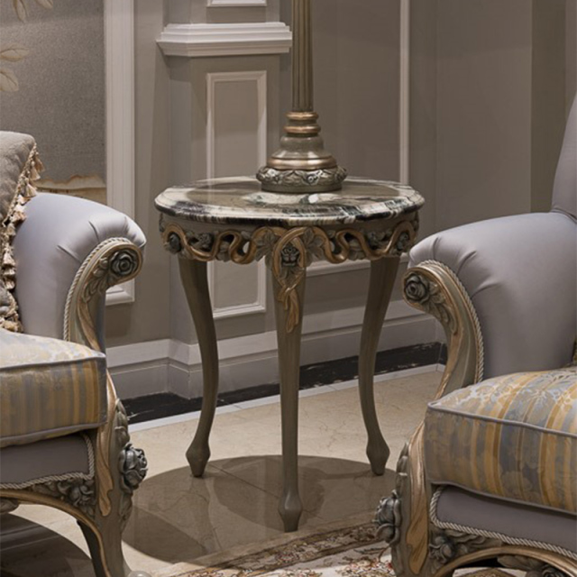 ,MY SHOP,French Style Solid Wood Corner Table with Intricate Design,foshan furniture factory,custom Furniture factory,china furniture factory