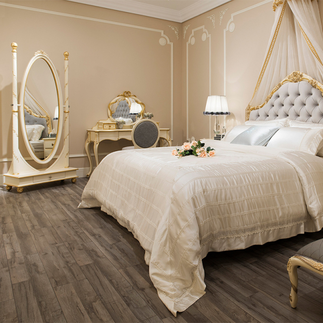 ,MY SHOP,French Style Bedroom Dressing Mirror with Carved Wood Frame and Swivel Design,foshan furniture factory,custom Furniture factory,china furniture factory