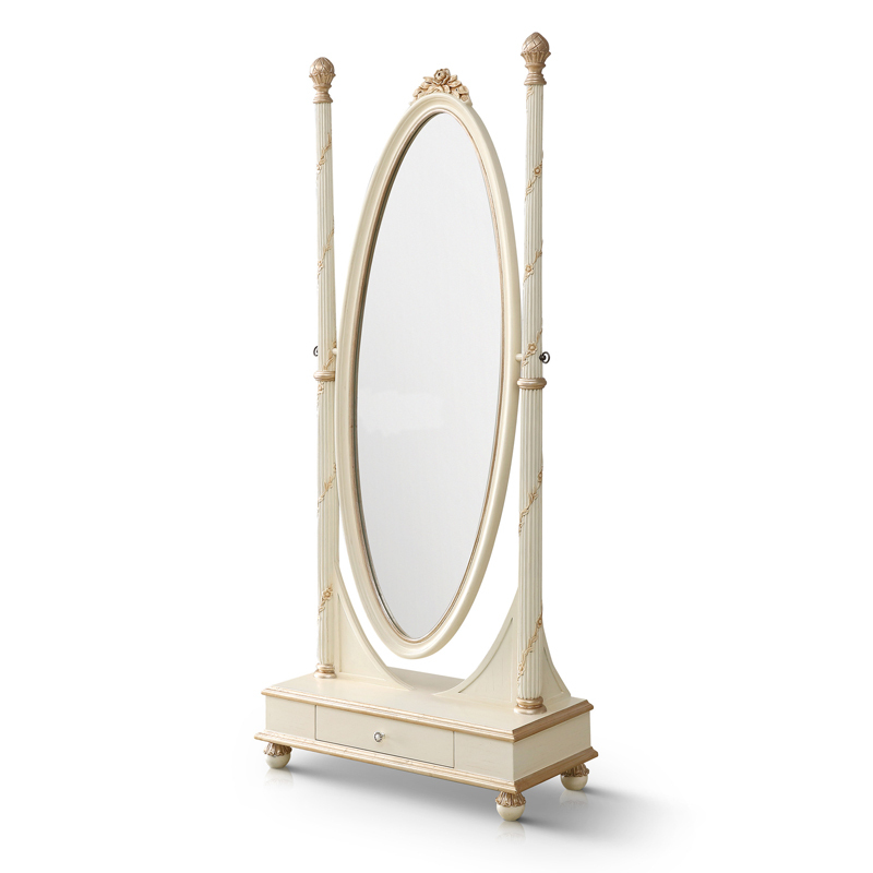 French Style Bedroom Dressing Mirror with Carved Wood Frame and Swivel Design,EKAR FURNITURE CO.,LTD,French Style Bedroom Dressing Mirror with Carved Wood Frame and Swivel Design,foshan furniture factory,custom Furniture factory,china furniture factory