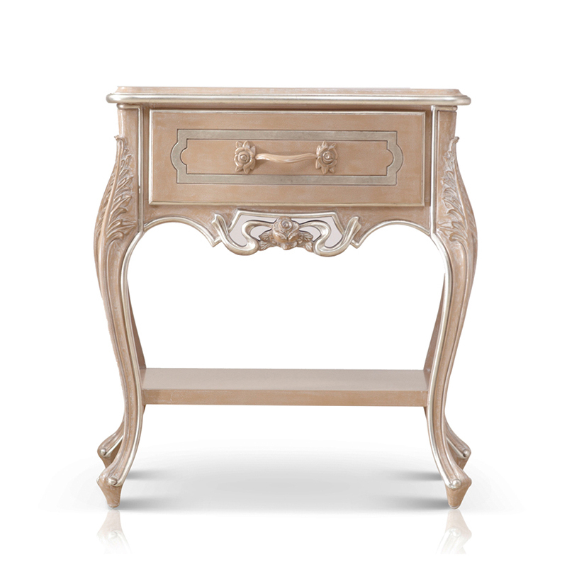 Antique Ivory White Elegant Nightstand,EKAR FURNITURE CO.,LTD,,foshan furniture factory,custom Furniture factory,china furniture factory