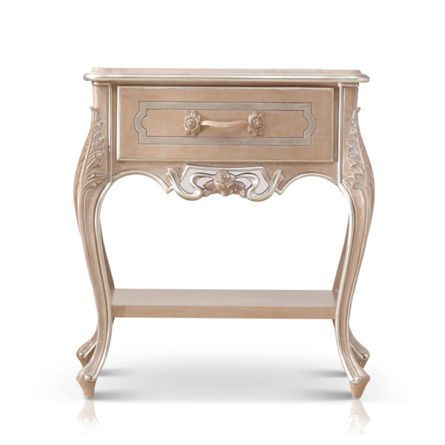 Antique Ivory White Elegant Nightstand,EKAR FURNITURE CO.,LTD,,foshan furniture factory,custom Furniture factory,china furniture factory