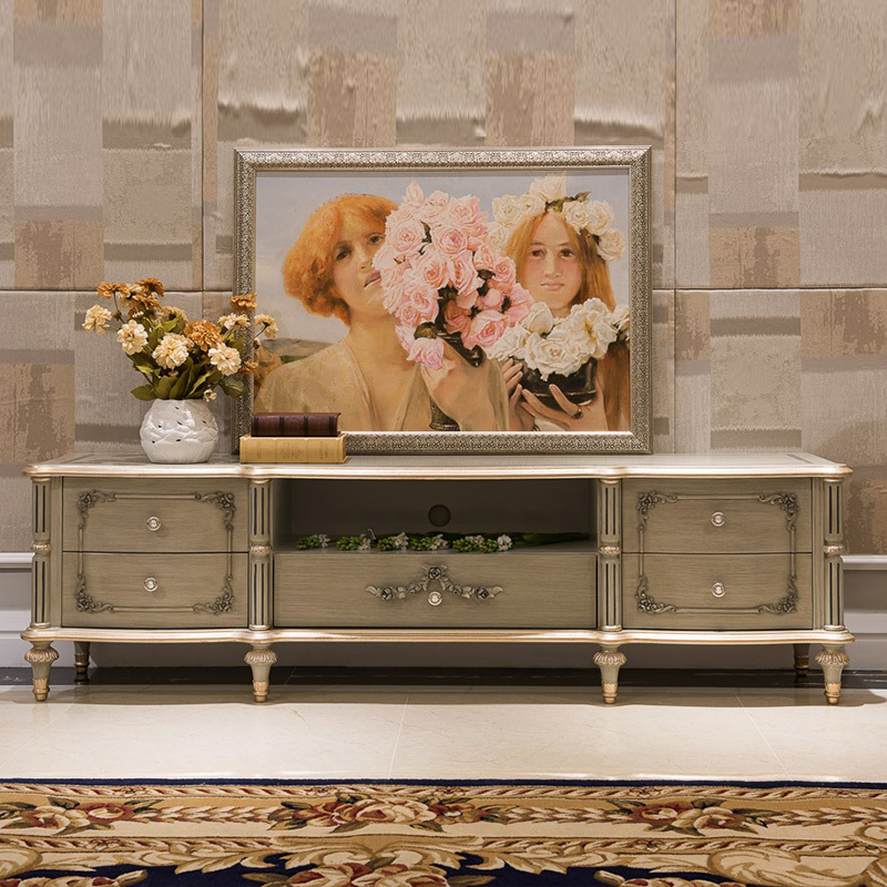 Antique Western Style Wooden TV Cabinet Stand,EKAR FURNITURE CO.,LTD,,foshan furniture factory,custom Furniture factory,china furniture factory