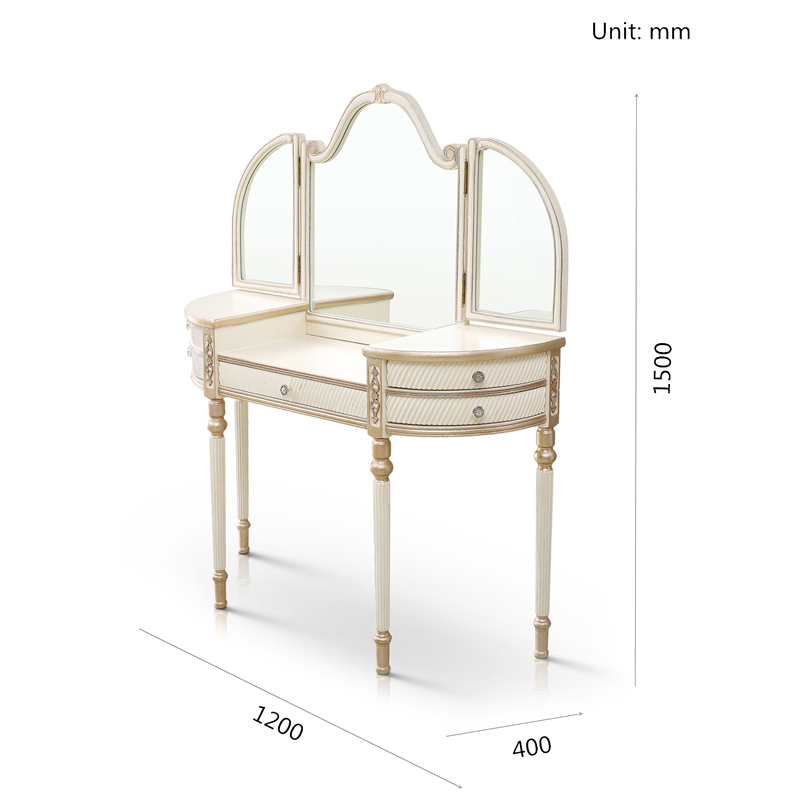 White Dressing Table With Drawers and Mirror/Makeup Table,EKAR FURNITURE CO.,LTD,White Dressing Table With Drawers and Mirror/Makeup Table,foshan furniture factory,custom Furniture factory,china furniture factory