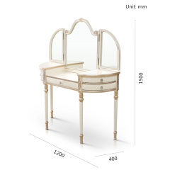 ,MY SHOP,White Dressing Table With Drawers and Mirror/Makeup Table,foshan furniture factory,custom Furniture factory,china furniture factory