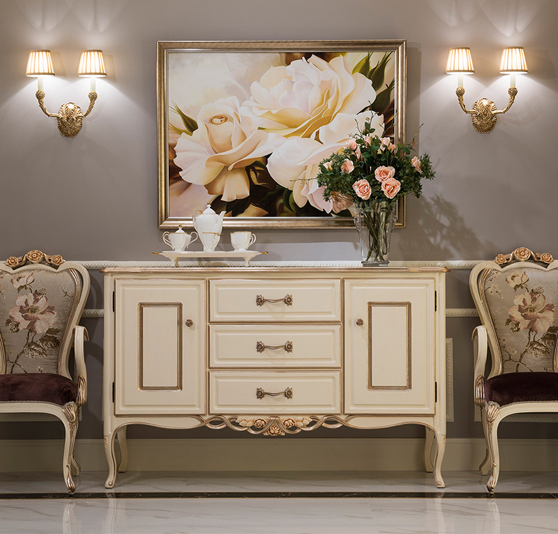 Chinese furniture white teak classical dining room sideboard,EKAR FURNITURE CO.,LTD,Chinese furniture white teak classical dining room sideboard,foshan furniture factory,custom Furniture factory,china furniture factory