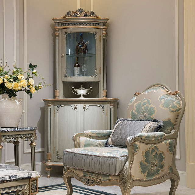 ,MY SHOP,Elegant Ivory White Corner Curio Cabinet/Storage Cupboard,foshan furniture factory,custom Furniture factory,china furniture factory