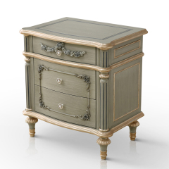 ,MY SHOP,Antique Italian Nightstand with Carved Flower Pattern,foshan furniture factory,custom Furniture factory,china furniture factory