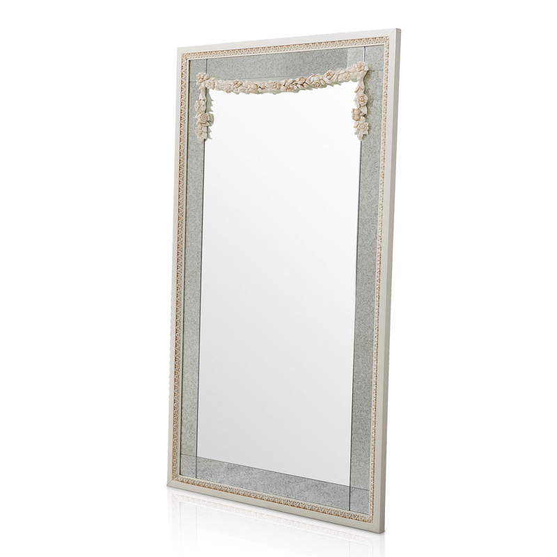 French Provincial Floor Mirror with Carved Wood Frame and Beveled Glass,EKAR FURNITURE CO.,LTD,French Provincial Floor Mirror with Carved Wood Frame and Beveled Glass,foshan furniture factory,custom Furniture factory,china furniture factory