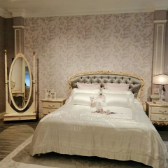 ,MY SHOP,French Style Bedroom Dressing Mirror with Carved Wood Frame and Swivel Design,foshan furniture factory,custom Furniture factory,china furniture factory