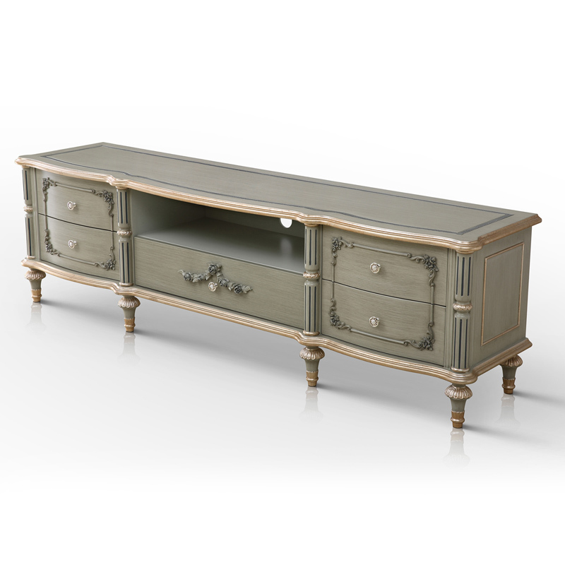 Antique Western Style Wooden TV Cabinet Stand,EKAR FURNITURE CO.,LTD,,foshan furniture factory,custom Furniture factory,china furniture factory