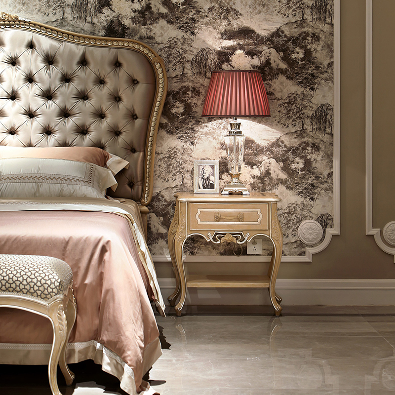 Antique Ivory White Elegant Nightstand,EKAR FURNITURE CO.,LTD,,foshan furniture factory,custom Furniture factory,china furniture factory