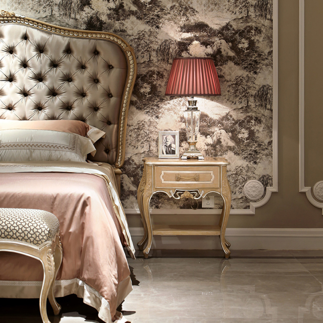 Antique Ivory White Elegant Nightstand,EKAR FURNITURE CO.,LTD,,foshan furniture factory,custom Furniture factory,china furniture factory