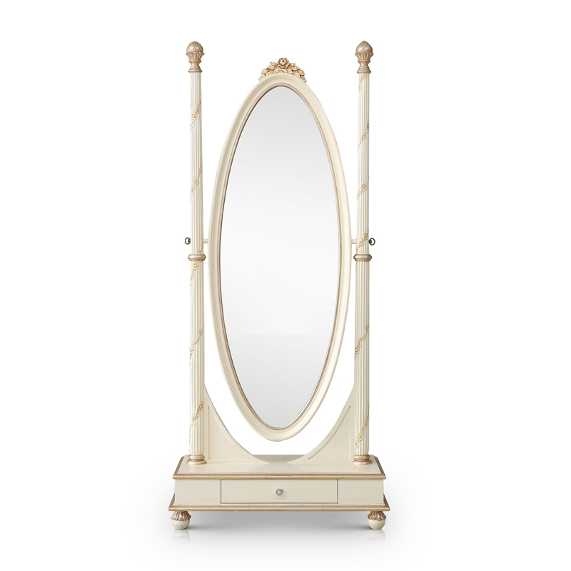 French Style Bedroom Dressing Mirror with Carved Wood Frame and Swivel Design,EKAR FURNITURE CO.,LTD,French Style Bedroom Dressing Mirror with Carved Wood Frame and Swivel Design,foshan furniture factory,custom Furniture factory,china furniture factory