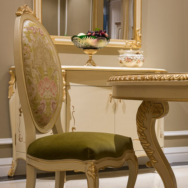 ,MY SHOP,French Style Solid Wood Dining Chair with Upholstered Seat for Kitchen and Dining Room,foshan furniture factory,custom Furniture factory,china furniture factory