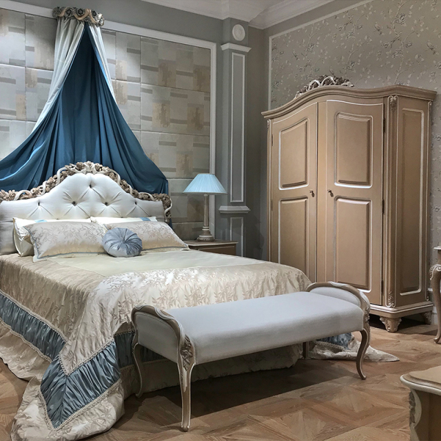 ,MY SHOP,French Style Wooden Wardrobe with Carved Details and Spacious Storage,foshan furniture factory,custom Furniture factory,china furniture factory