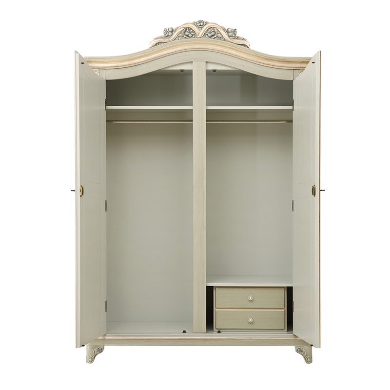 French Style Wooden Wardrobe with Carved Details and Spacious Storage,EKAR FURNITURE CO.,LTD,French Style Wooden Wardrobe with Carved Details and Spacious Storage,foshan furniture factory,custom Furniture factory,china furniture factory