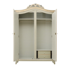 ,MY SHOP,French Style Wooden Wardrobe with Carved Details and Spacious Storage,foshan furniture factory,custom Furniture factory,china furniture factory