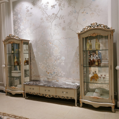 ,MY SHOP,French Style Glass Display Wine Cabinet for Living Room or Dining Room,foshan furniture factory,custom Furniture factory,china furniture factory