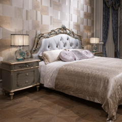 ,MY SHOP,Antique Italian Nightstand with Carved Flower Pattern,foshan furniture factory,custom Furniture factory,china furniture factory