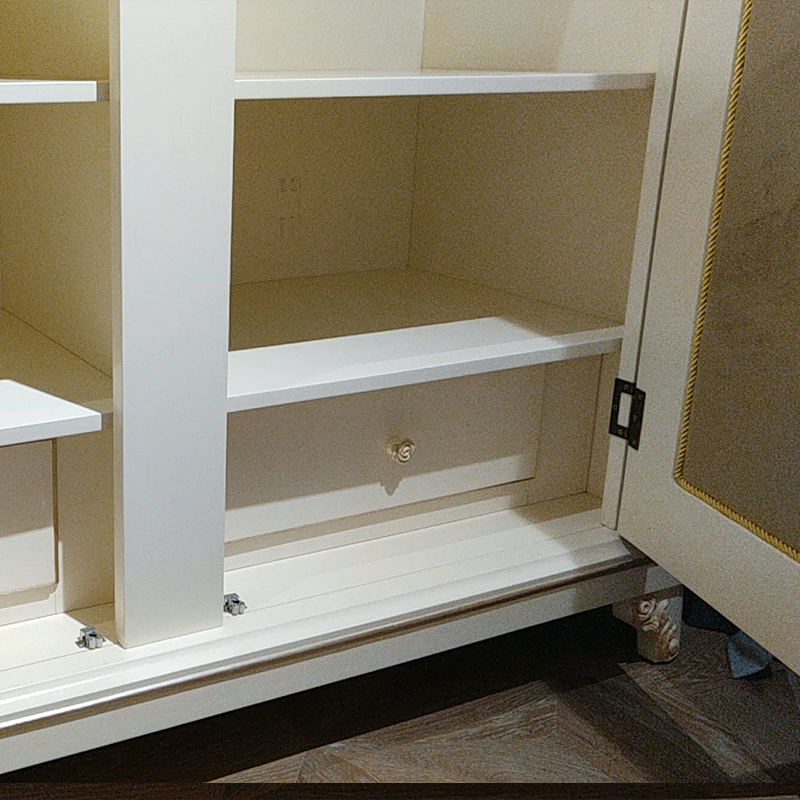 Bedroom Embroidered White Wooden Wardrobe Closet/Cabinet/Storage,EKAR FURNITURE CO.,LTD,,foshan furniture factory,custom Furniture factory,china furniture factory