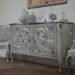 French Style Dining Room Sideboard with Storage Shelves and Drawers,EKAR FURNITURE CO.,LTD,French Style Dining Room Sideboard with Storage Shelves and Drawers,foshan furniture factory,custom Furniture factory,china furniture factory
