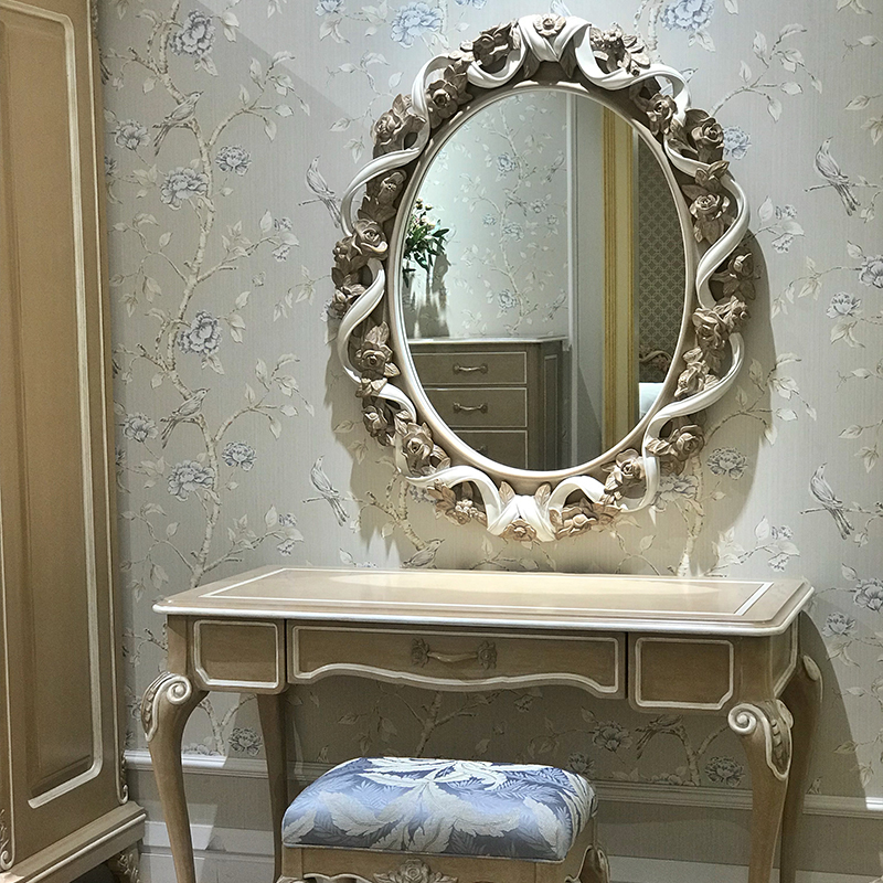 French Classic Vanity Mirror with Carved Wood Frame and Adjustable Design,EKAR FURNITURE CO.,LTD,French Classic Vanity Mirror with Carved Wood Frame and Adjustable Design,foshan furniture factory,custom Furniture factory,china furniture factory