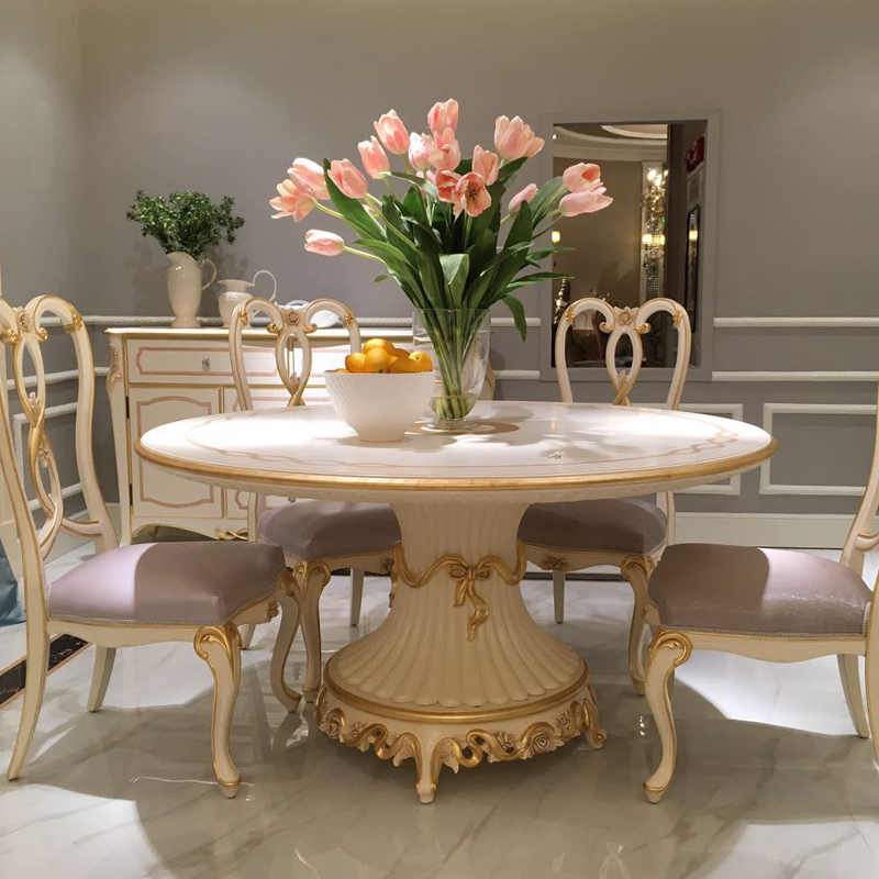 White Round Wooden Dining Table/Dinette Table/Kitchen Table,EKAR FURNITURE CO.,LTD,,foshan furniture factory,custom Furniture factory,china furniture factory