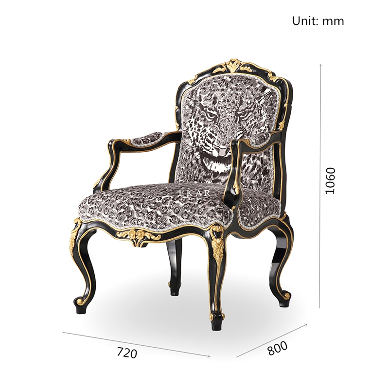Cheetah Patterned Chairs Black Accent Armchair Set For Sale,EKAR FURNITURE CO.,LTD,Cheetah Patterned Chairs Black Accent Armchair Set For Sale  - Ekar Furniture,foshan furniture factory,custom Furniture factory,china furniture factory