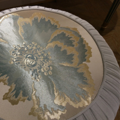 ,MY SHOP,French-Style Wooden Dressing Stool with Upholstered Seat for Bedrooms,foshan furniture factory,custom Furniture factory,china furniture factory