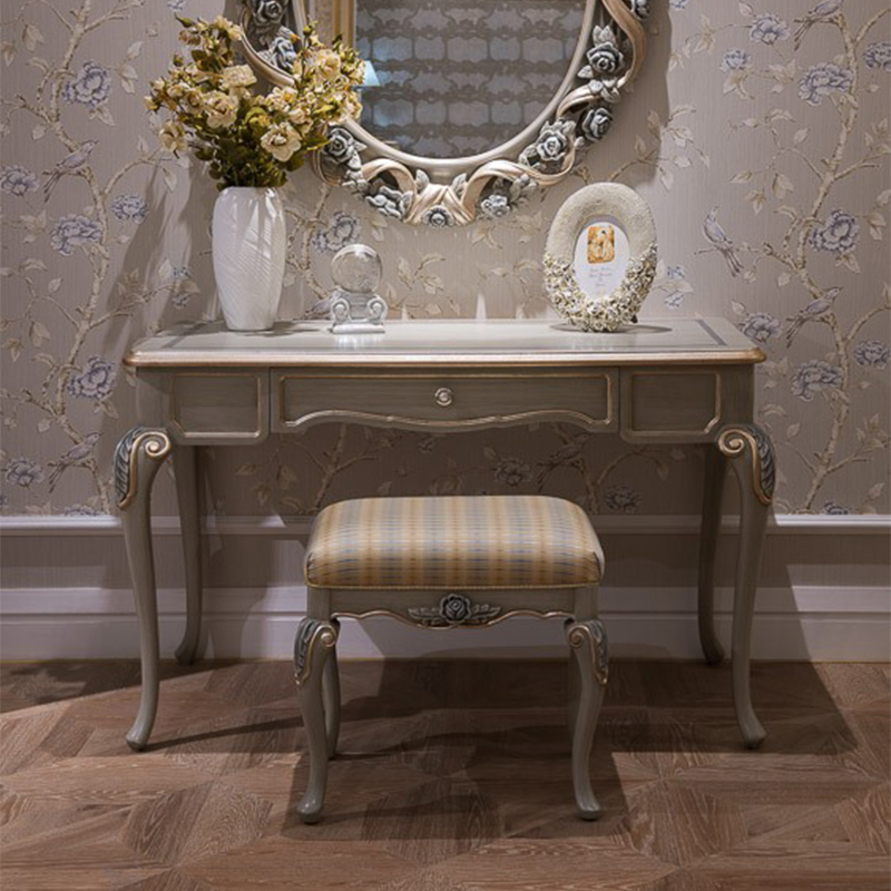 Bedroom Furniture Small Wooden Striped Vanity Stool/Vanity Seat/Bedroom Stool/Dressing Stool,EKAR FURNITURE CO.,LTD,,foshan furniture factory,custom Furniture factory,china furniture factory