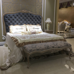 ,MY SHOP,Upholstered Bed Bench with Carved Wooden Frame,foshan furniture factory,custom Furniture factory,china furniture factory