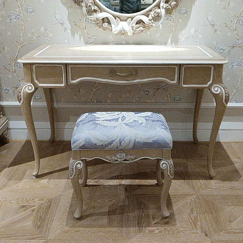 Bedroom Furniture Small Wooden Striped Vanity Stool/Vanity Seat/Bedroom Stool/Dressing Stool,EKAR FURNITURE CO.,LTD,,foshan furniture factory,custom Furniture factory,china furniture factory