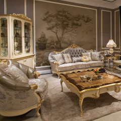 ,MY SHOP,The Latest Luxury Style White and Golden Glass Cabinets with Carved Flowers,foshan furniture factory,custom Furniture factory,china furniture factory