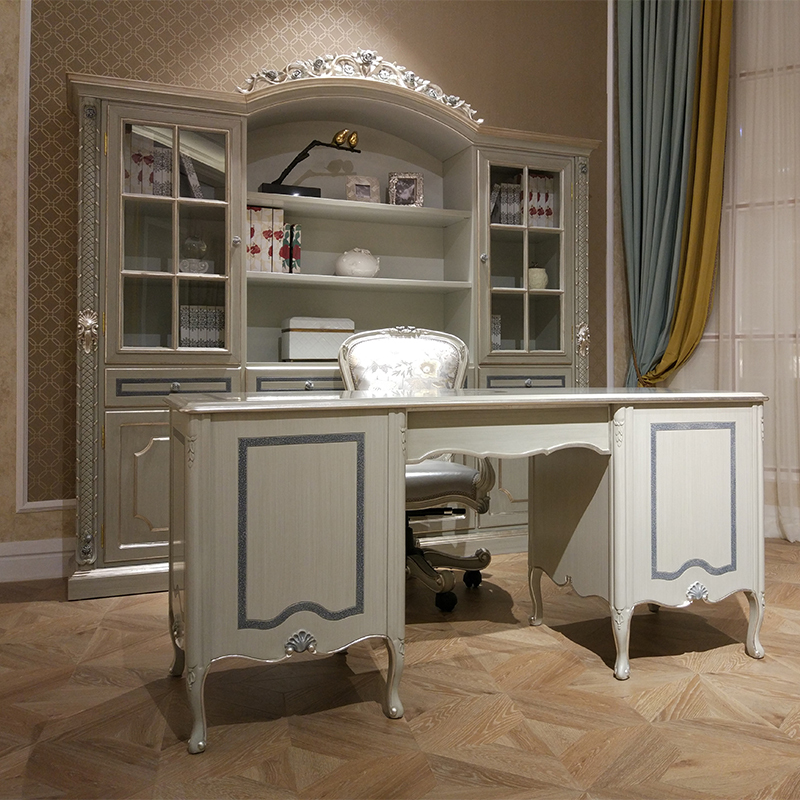 French Style Solid Wood Desk with Drawers for Home Office or Study Room,EKAR FURNITURE CO.,LTD,French Style Solid Wood Desk with Drawers for Home Office or Study Room,foshan furniture factory,custom Furniture factory,china furniture factory