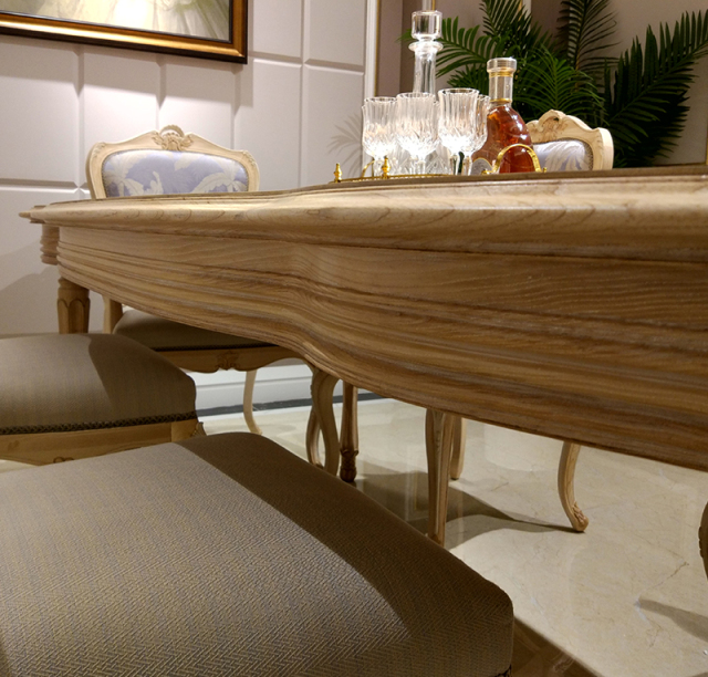 ,MY SHOP,Long Ash Wood Veneered Dining Table,foshan furniture factory,custom Furniture factory,china furniture factory