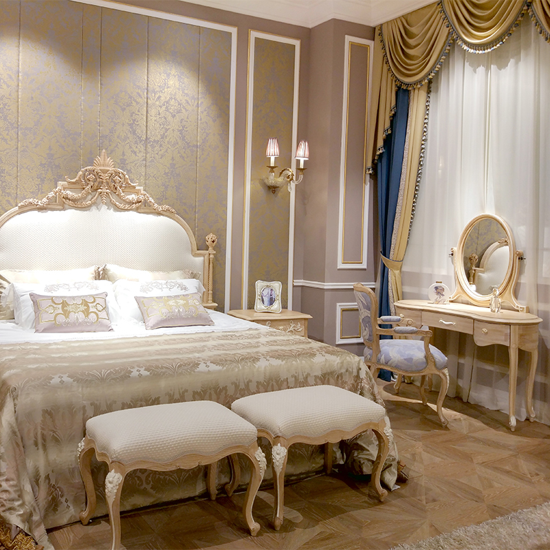 Latest French Style Ash Wood Vanity Table,EKAR FURNITURE CO.,LTD,,foshan furniture factory,custom Furniture factory,china furniture factory