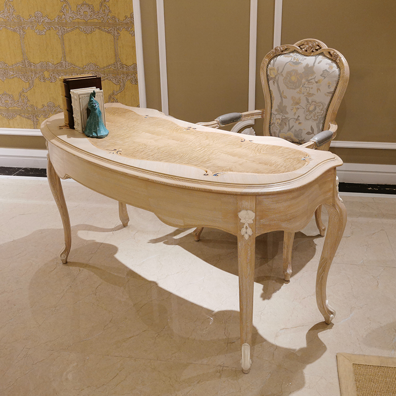 The Latest Exquisite Ash Wood Home Office Writing Desk with Carved Flower,EKAR FURNITURE CO.,LTD,EKAR FURNITURE - Elegant Single Seater Sofa for Home, Trade, and Design,foshan furniture factory,custom Furniture factory,china furniture factory