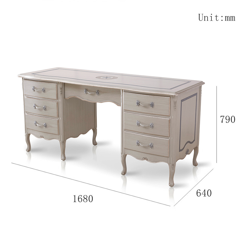 French Style Solid Wood Desk with Drawers for Home Office or Study Room,EKAR FURNITURE CO.,LTD,French Style Solid Wood Desk with Drawers for Home Office or Study Room,foshan furniture factory,custom Furniture factory,china furniture factory