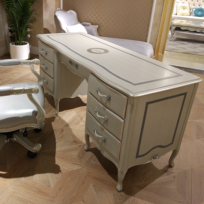 French Style Solid Wood Desk with Drawers for Home Office or Study Room,EKAR FURNITURE CO.,LTD,French Style Solid Wood Desk with Drawers for Home Office or Study Room,foshan furniture factory,custom Furniture factory,china furniture factory