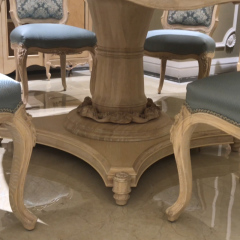 ,MY SHOP,Luxury European Design Solid Round Ash Wood Dining Table - Ekar Furniture,foshan furniture factory,custom Furniture factory,china furniture factory