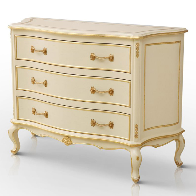 French-Style Wooden Chest of Drawers with Ivory White Finish,EKAR FURNITURE CO.,LTD,French-Style Wooden Chest of Drawers with Ivory White Finish,foshan furniture factory,custom Furniture factory,china furniture factory