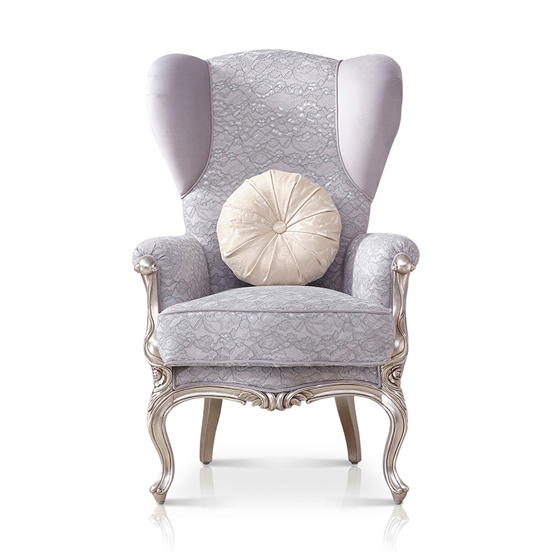 French Style Wooden Lounge Chair with Upholstered Fabric Seat,EKAR FURNITURE CO.,LTD,French Style Wooden Lounge Chair with Upholstered Fabric Seat,foshan furniture factory,custom Furniture factory,china furniture factory