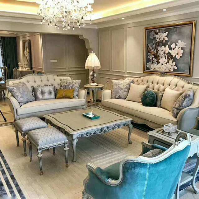 ,MY SHOP,French Luxury Style Grey Fabric Vanity Stool,foshan furniture factory,custom Furniture factory,china furniture factory