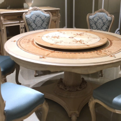 ,MY SHOP,Luxury European Design Solid Round Ash Wood Dining Table - Ekar Furniture,foshan furniture factory,custom Furniture factory,china furniture factory