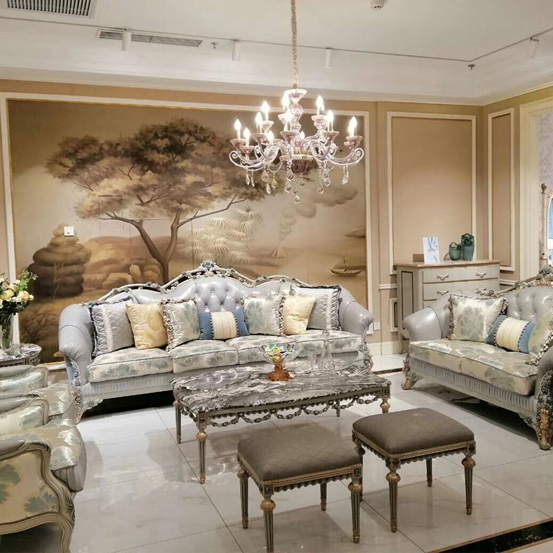 French Luxury Style Grey Fabric Vanity Stool,EKAR FURNITURE CO.,LTD,French Luxury Style Grey Fabric Vanity Stool,foshan furniture factory,custom Furniture factory,china furniture factory