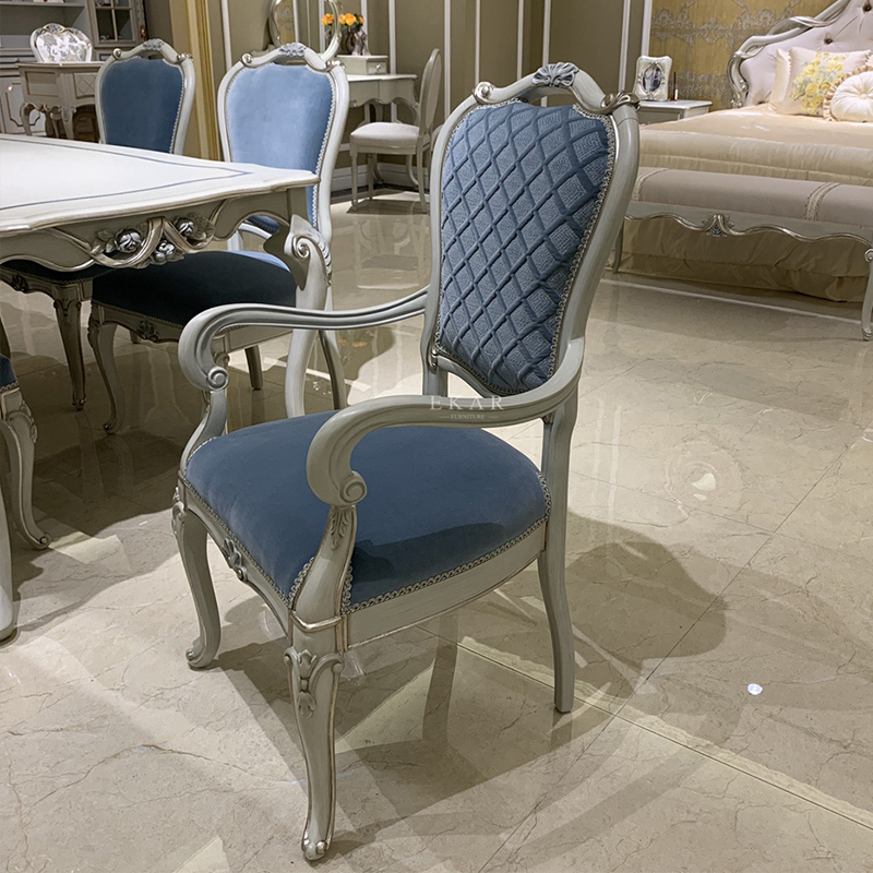 Modern Living Room High Back Cream White Wood Dining Chair,EKAR FURNITURE CO.,LTD,Modern Living Room High Back Cream White Wood Dining Chair,foshan furniture factory,custom Furniture factory,china furniture factory