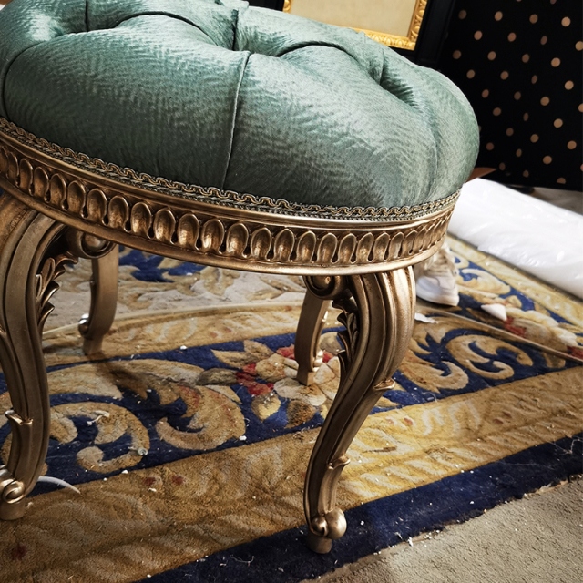 ,MY SHOP,Wooden Carved Makeup Dresser Wooden Ottoman Dressing Stool,foshan furniture factory,custom Furniture factory,china furniture factory